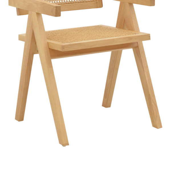 Πολυθρόνα Winslow pakoworld φυσικό rubberwood 52x59x79εκ - Image 8