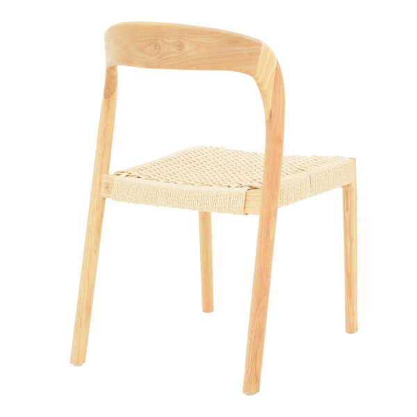 Καρέκλα Tavrine pakoworld σχοινί-rubberwood σε φυσική απόχρωση 47x59x78εκ - Image 2