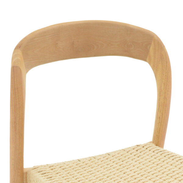 Καρέκλα Tavrine pakoworld σχοινί-rubberwood σε φυσική απόχρωση 47x59x78εκ - Image 6