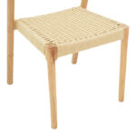 Καρέκλα Tavrine pakoworld σχοινί-rubberwood σε φυσική απόχρωση 47x59x78εκ - Image 7