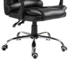 Καρέκλα γραφείου διευθυντή Benett pakoworld μαύρο pu 62x48x110εκ - Image 3