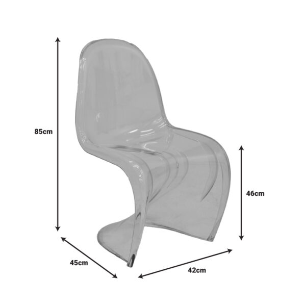Καρέκλα Xyofa pakoworld PC διάφανο 42x45x85εκ - Image 7