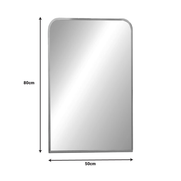 Καθρέπτης Classy Inart μαύρο αλουμίνιο 50x2.5x80εκ - Image 2