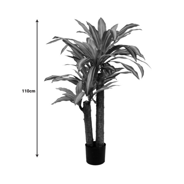 Διακοσμητικό φυτό  Dracaena σε γλάστρα Inart πράσινο pp Υ110εκ - Image 4