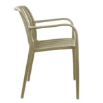 Πολυθρόνα Zoi pakoworld pp σε cappucino απόχρωση 58.5x54x80εκ - Image 3