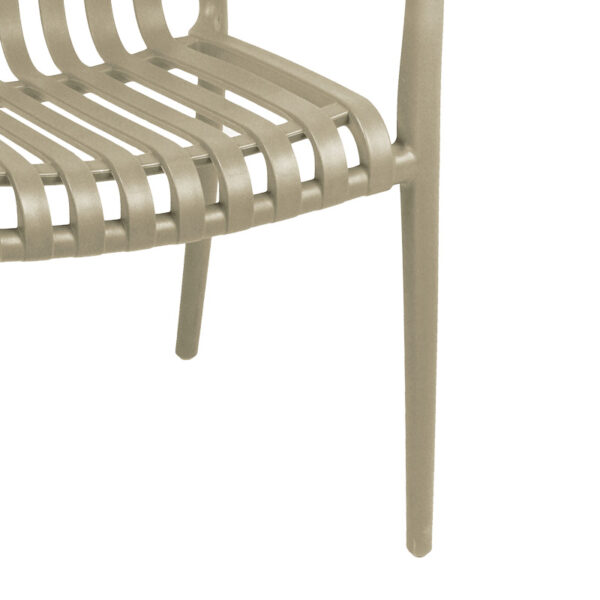 Πολυθρόνα Zoi pakoworld pp σε cappucino απόχρωση 58.5x54x80εκ - Image 6