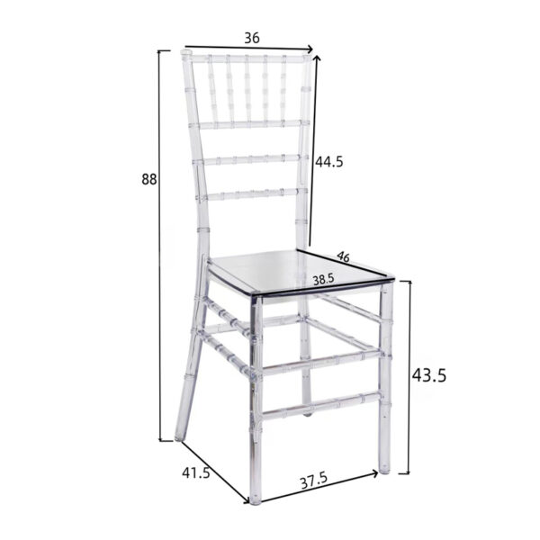 Καρέκλα Tiffany pakoworld διάφανο pc 38x38.5x88εκ - Image 5
