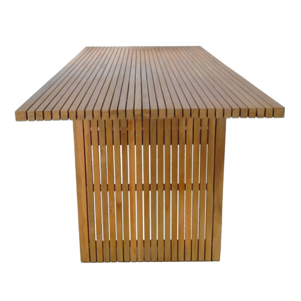 Τραπέζι Zibra pakoworld teak ξύλο σε φυσική απόχρωση 220x100x75εκ - Image 2