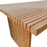 Τραπέζι Zibra pakoworld teak ξύλο σε φυσική απόχρωση 220x100x75εκ - Image 4
