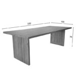Τραπέζι Zibra pakoworld teak ξύλο σε φυσική απόχρωση 220x100x75εκ - Image 6