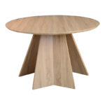 Τραπέζι Bibble pakoworld MDF σε φυσική απόχρωση Φ120x76εκ - Image 2