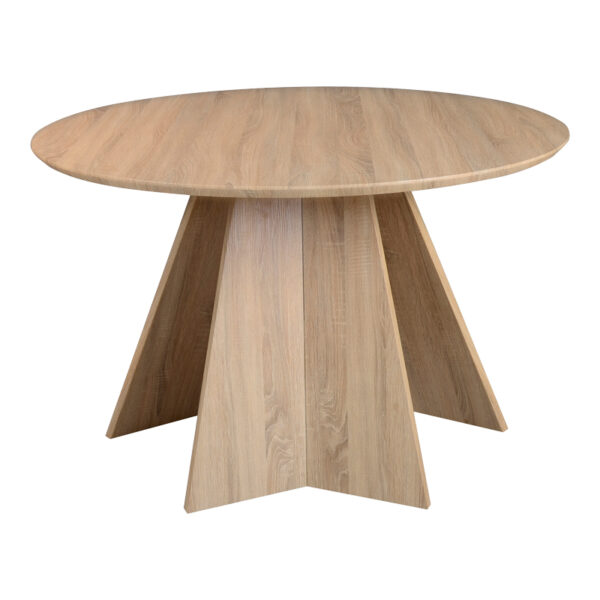 Τραπέζι Bibble pakoworld MDF σε φυσική απόχρωση Φ120x76εκ - Image 2