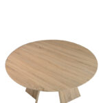 Τραπέζι Bibble pakoworld MDF σε φυσική απόχρωση Φ120x76εκ - Image 3