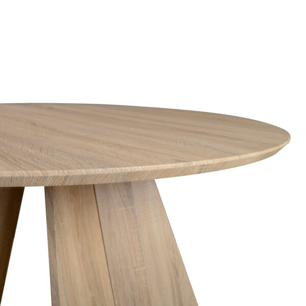 Τραπέζι Bibble pakoworld MDF σε φυσική απόχρωση Φ120x76εκ - Image 4