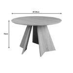 Τραπέζι Bibble pakoworld MDF σε φυσική απόχρωση Φ120x76εκ - Image 5