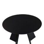 Τραπέζι Bibble pakoworld MDF σε μαύρη απόχρωση Φ120x76εκ - Image 4
