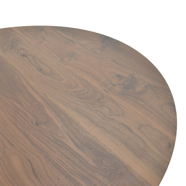 Τραπέζι Bibble pakoworld mdf σε καρυδί απόχρωση Φ120x76εκ - Image 4