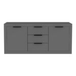 Μπουφές Doha pakoworld σε ανθρακί απόχρωση 180x45x80.5εκ - Image 4