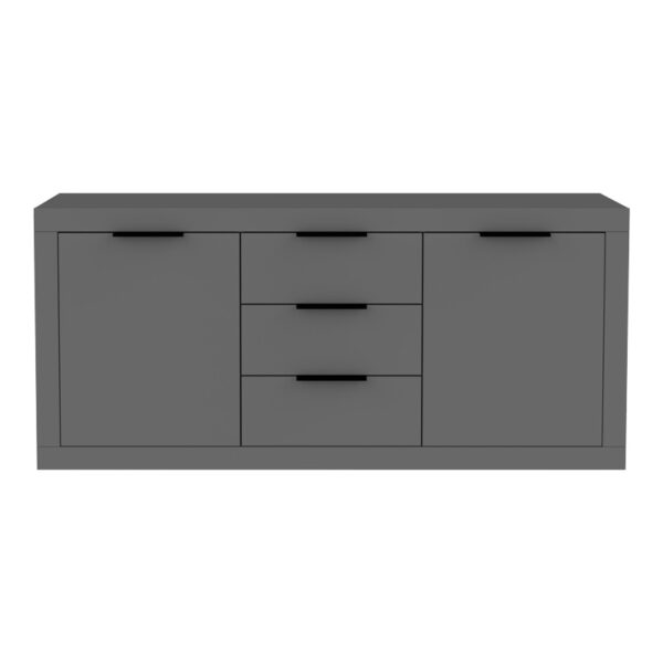 Μπουφές Doha pakoworld σε ανθρακί απόχρωση 180x45x80.5εκ - Image 4
