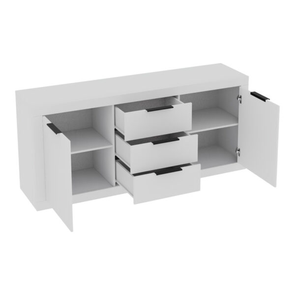Μπουφές Doha pakoworld σε λευκή απόχρωση 180x45x80.5εκ - Image 3