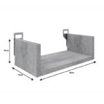 Ραφιέρα τοίχου Derva pakoworld σε λευκή απόχρωση 30x15x10cm - Image 3