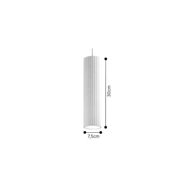 Inlight Κρεμαστό φωτιστικό λευκό από γύψο 1XGU10 D:30cm (4064-White) - Image 2