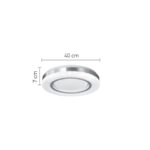 InLight Πλαφονιέρα οροφής LED 54W 3CCT (by tuya) από λευκό και ασημί ακρυλικό D:40cm (42016-B) - Image 3