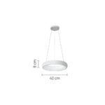 InLight Κρεμαστό φωτιστικό led 24W 3CCT από λευκό ακρυλικό D:40cm (42023-B-White) - Image 3
