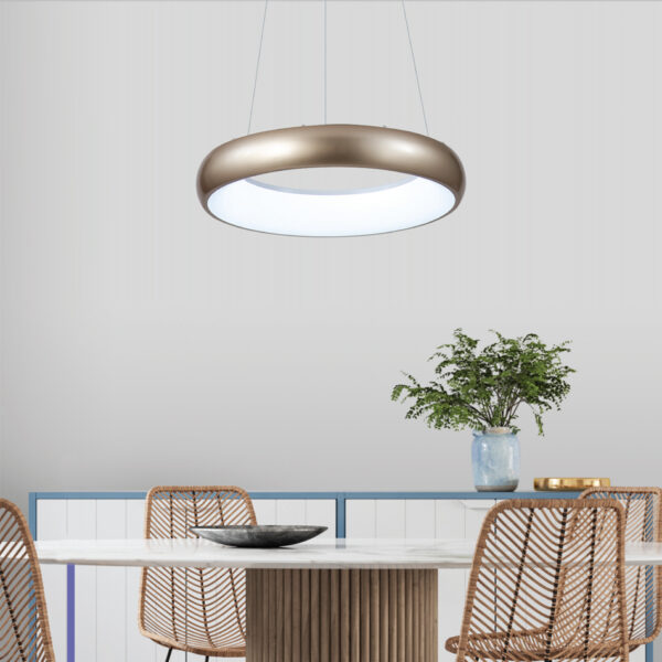 InLight Κρεμαστό φωτιστικό led 24W 3CCT από λευκό ακρυλικό D:40cm (42023-B-White) - Image 2