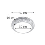 InLight Πλαφονιέρα οροφής λευκή από γύψο 3XE27 D:40cm (42155-B) - Image 3