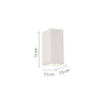 InLight Επιτοίχιο φωτιστικό λευκό από γύψο 2XGU10 D:16cm (43033) - Image 2