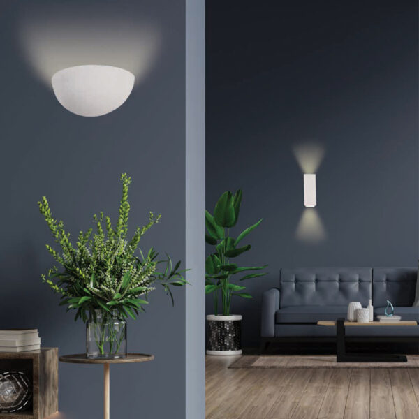 InLight Επιτοίχιο φωτιστικό λευκό από γύψο 2XGU10 D:16cm (43033) - Image 3