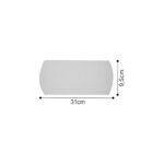 Inlight Επιτοίχιο φωτιστικό λευκό από γύψο 1XE14 D:31cm (43050-White) - Image 2