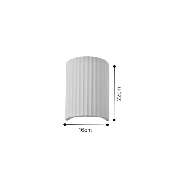 Inlight Επιτοίχιο λευκό φωτιστικό από γύψο 2XGU10 D:22cm (43055-White) - Image 2