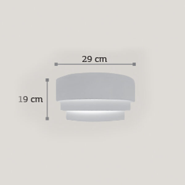 InLight Επιτοίχιο φωτιστικό λευκό από γύψο 1XE14 D:29cm (43388) - Image 2