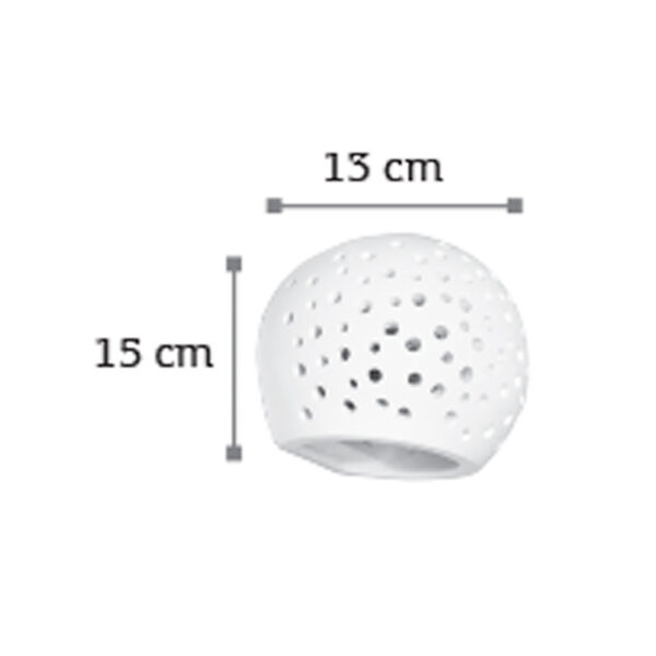 InLight Επιτοίχιο φωτιστικό λευκό από γύψο 1XE27 D:15cm (43421) - Image 2