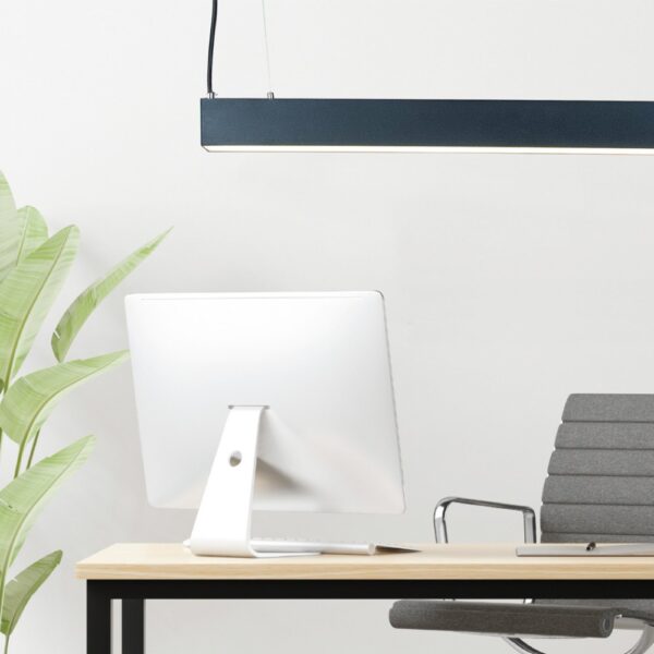 InLight Κρεμαστό φωτιστικό LED 60W 3CCT (By Switch) από αλουμίνιο σε μαύρη απόχρωση D:180cm (6072-180-BL) - Image 4