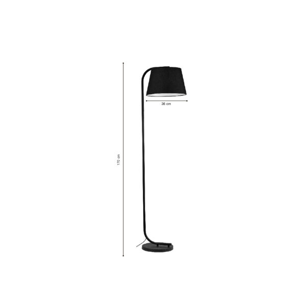 Inlight Επιδαπέδιο φωτιστικό από μαύρο μέταλλο 1XE27  (45027-Black) - Image 2