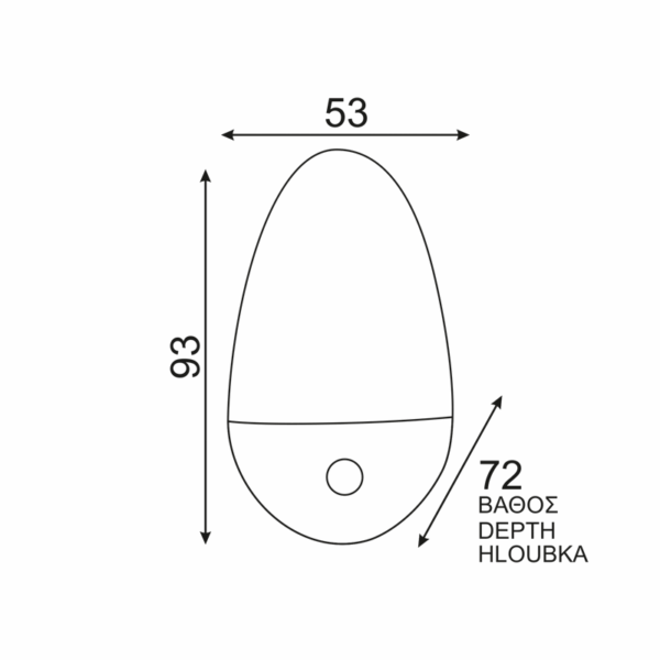 ΛΑΜΠΑΚΙ ΝΥΚΤΟΣ LED ΜΕ ΔΙΑΚΟΠΤΗ ON-OFF 1W 4000K 230V - Image 2