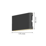 it-Lighting Niskey - LED 10W 3CCT Up and Down Wall Light in Grey Color (80204130)