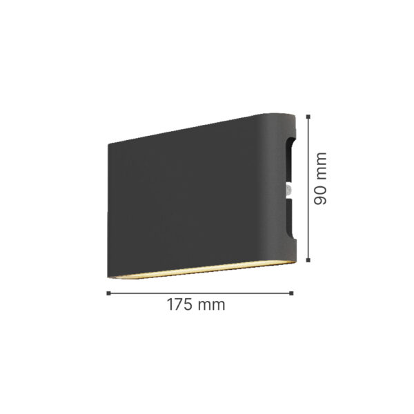 InLight Niskey - LED 10W 3CCT Up and Down Wall Light in Anthracite Color (80204140) - Image 2