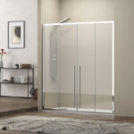 Καμπίνα από τοίχο σε τοίχο με διάφανο κρύσταλλο ELYSIUM 600 KARAG 160x200cm