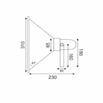 ΠΡΟΒΟΛΕΑΣ ΤΟΙΧΟΥ Φ310 Ε27 MAX 36W IP65 ΓΚΡΙ - Image 2