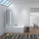 Πάνελ μπανιέρας σταθερό με διάφανο κρύσταλλο IRO Cromo KARAG 100x140cm