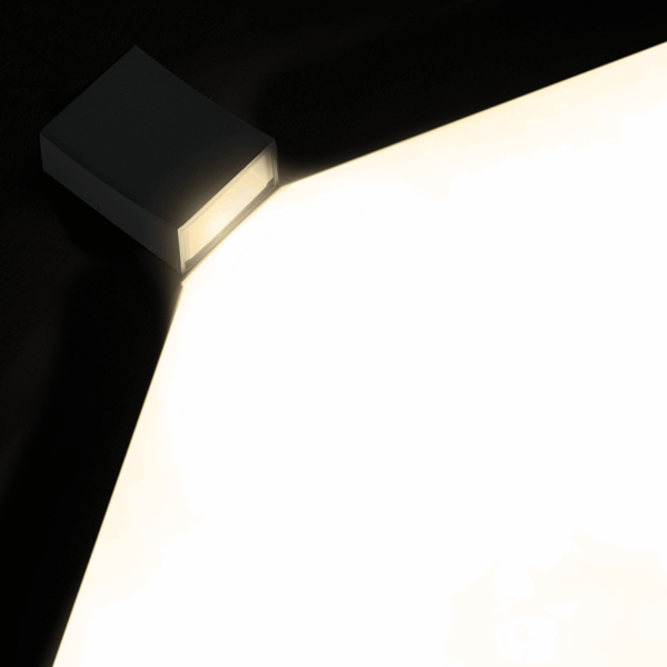 ^LED HP WALL LUMINAIRE 3W 110LM 89° 230V AC 3.000K DARK GREY CRI80 IP65 30.000HRS - Image 2