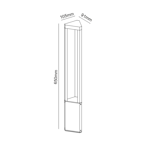 ^LED HP POST LUMINAIRE 8W 420LM 45° 230V AC 3.000K DARK GREY CRI80 IP65 30.000HRS - Image 3