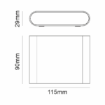 LED SMD WALL LUMINAIRE 7W 310LM 60° 230V AC 3.000K DARK GREY CRI80 IP54 30.000HRS - Image 3