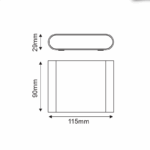 ^LED SMD WALL LUMINAIRE 7W 310LM 60° 230V AC 3.000K MATT WHITE CRI80 IP54 30.000HRS - Image 3