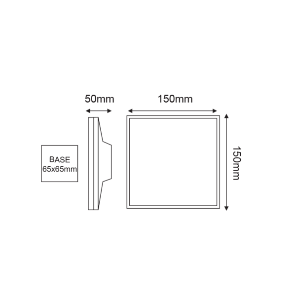 LED SMD WALL LUMINAIRE 8W 450LM 110° 230V AC 3.000K DARK GREY CRI80 IP54 30.000HRS - Image 3