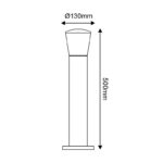 ^E27 POST LUMINAIRE 230V AC DARK GREY IP54 MAX.40W - Image 4